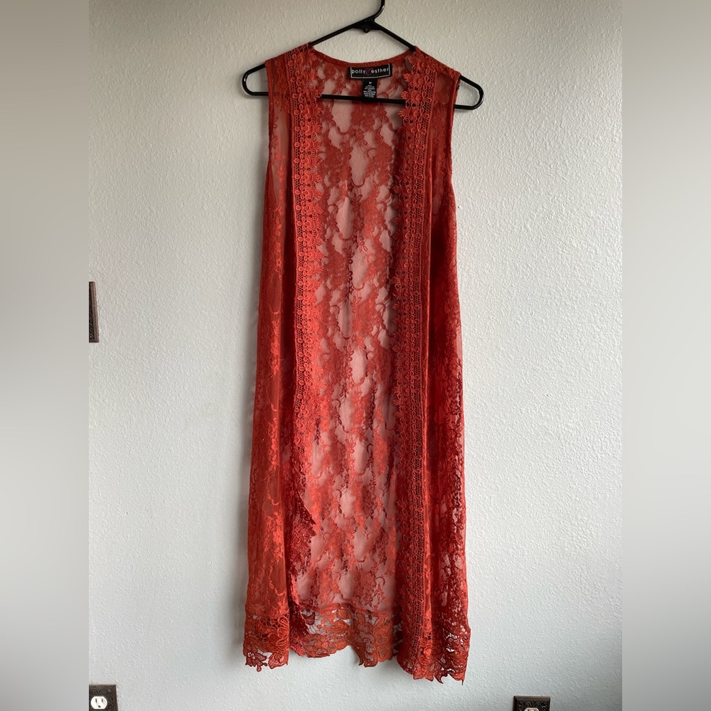 Rust Colored Western Lace Duster